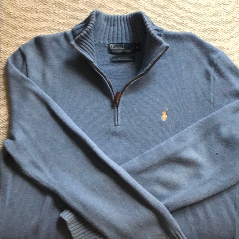 Polo Ralph Lauren Cotton Half-Zip Sweater (Size M) - Picture 2 of 2